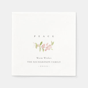 SOFT BLUSH ROOS PINK MINIMAAL CALLIGRAPHY PEACE SERVET