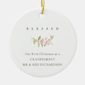 SOFT BLUSH ROOS PINK MINIMAAL CUSTOM BLESSED KERAMISCH ORNAMENT (Voorkant)