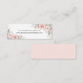 Soft Blush Roze Bloemen Bruiloft Website Kaart Min Mini Visitekaartje (Voorkant / Achterkant)