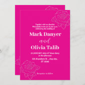 Soft Blush Roze Waterverf Uitnodiging (Voorkant / Achterkant)