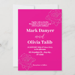 Soft Blush Roze Waterverf Uitnodiging