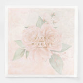 Soft Blush Rozen V2 ID828 Paper Dinner Napkins Servet (Voorkant)