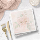 Soft Blush Rozen V2 ID828 Paper Dinner Napkins Servet