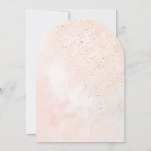 Soft Blush Rozen Wedding Arch ID828 Kaart (Achterkant)