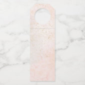 Soft Blush Rozen Wedding Cheers ID828 Flessenhanger (Achterkant)