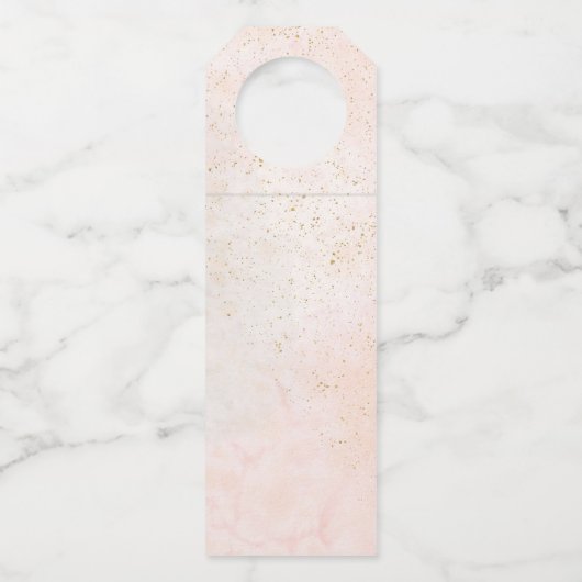 Soft Blush Rozen Wedding Cheers ID828 Flessenhanger (Achterkant)