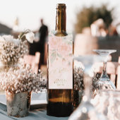 Soft Blush Rozen Wedding Cheers ID828 Flessenhanger