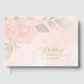 Soft Blush Rozen Wedding ID828 Guest Book Gastenboek (Voorkant)