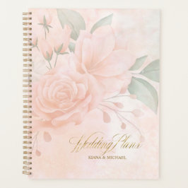 Soft Blush Rozen Wedding ID828 Planner