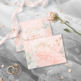 Soft Blush Rozen Wedding ID828 Save The Date