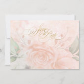 Soft Blush Rozen Wedding ID828 Save The Date (Voorkant)