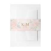 Soft Blush Rozen Wedding ID828 Uitnodigingen Wikkel (Voorkant Voorbeeld)