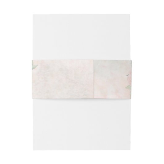 Soft Blush Rozen Wedding ID828 Uitnodigingen Wikkel (Achterkant Voorbeeld)