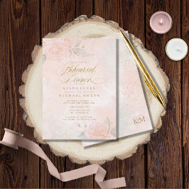 Soft Blush Rozen Wedding Rehearsal Dinner ID828