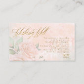 Soft Blush Rozen Wedding Well V2 ID828 Informatiekaartje (Voorkant)