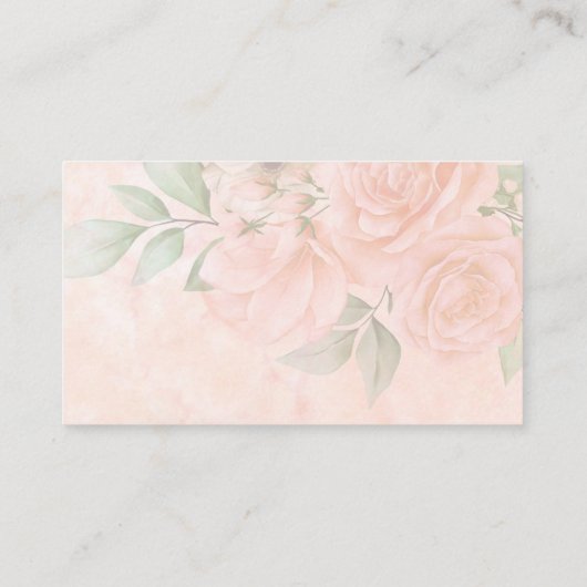 Soft Blush Rozen Wedding Wishing Well V3 ID828 Informatiekaartje (Achterkant)