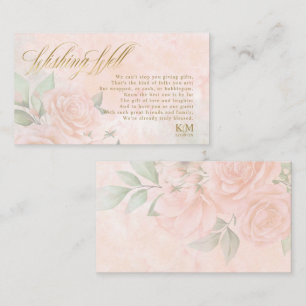 Soft Blush Rozen Wedding Wishing Well V3 ID828 Informatiekaartje