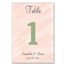 Soft Blush Sage Green Waterverf Kaart