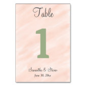 Soft Blush Sage Green Waterverf Kaart (Achterkant)