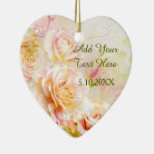 Soft Blush Waterverf Roos Bloemen Keramisch Ornament (Rechts)