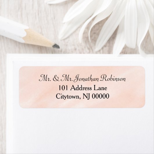 Soft Blush Wedding Watercolor  Etiket (Insitu)