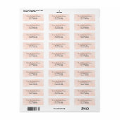 Soft Blush Wedding Watercolor  Etiket (Full Sheet)