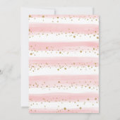 Soft Boho Blush Floral Wreath Girl Baby shower Kaart (Achterkant)