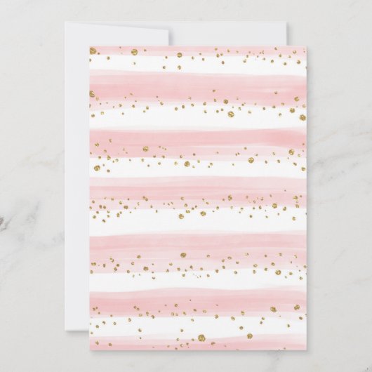 Soft Boho Blush Floral Wreath Girl Baby shower Kaart (Achterkant)