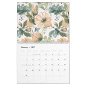 Soft Boho Floral 18-Month Wall Calendar Kalender (Feb 2027)