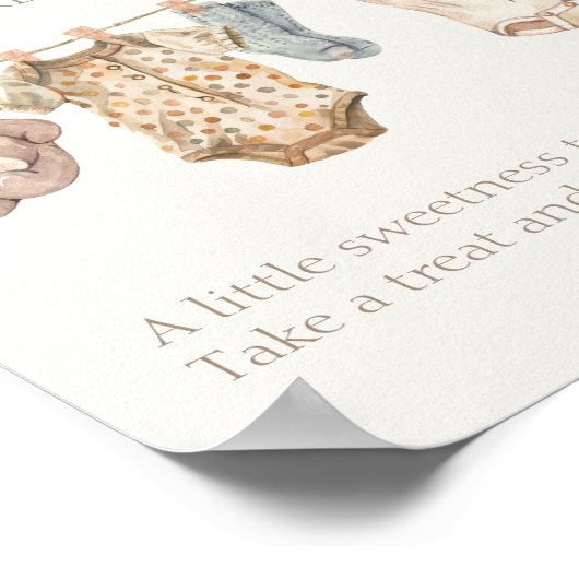 Soft Boho Neutral Baby Clothes Babies are Sweet Poster (Hoek)