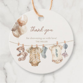 Soft Boho Neutral Baby Clothes Baby shower Bedankjes Labels