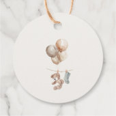 Soft Boho Neutral Baby Clothes Baby shower Bedankjes Labels (Achterkant)