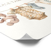 Soft Boho Neutral Baby Clothes Baby shower Favorie Poster (Hoek)