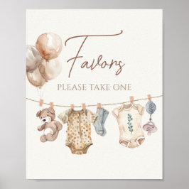 Soft Boho Neutral Baby Clothes Baby shower Favorie Poster