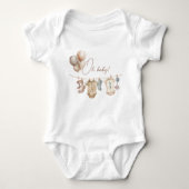 Soft Boho Neutral Baby Clothes Baby shower Romper (Voorkant)