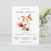 Soft Boho Style Fox Baby shower Kaart (Staand voorkant)