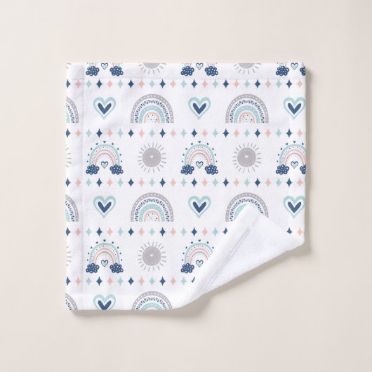 Soft Boho Towels Pastel Rainbow Kids Birthday Bad Handdoek (Wasdoekje)