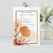 Soft Boho Waterverf Lijst RSVP Kaartje (Staand voorkant)