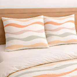 Soft Boho Wave Stripe Pattern Kussensloop
