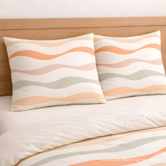 Soft Boho Wave Stripe Pattern Kussensloop
