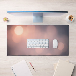 Soft Bokeh Glow Desk Mat – Esthetisch Roze & Perzi