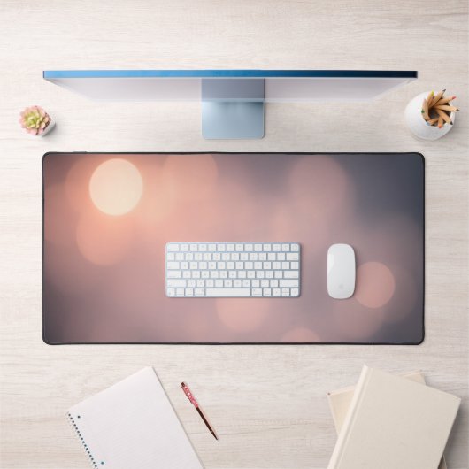 Soft Bokeh Glow Desk Mat – Esthetisch Roze & Perzi (Kantoor 1)