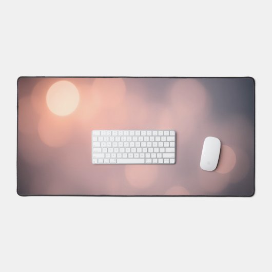 Soft Bokeh Glow Desk Mat – Esthetisch Roze & Perzi (Keyboard & Muis)