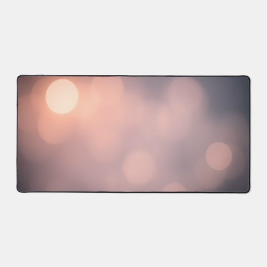 Soft Bokeh Glow Desk Mat – Esthetisch Roze & Perzi (Voorkant)