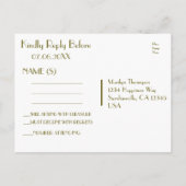 Soft Bokeh | RSVP Uitnodiging Briefkaart (Achterkant)