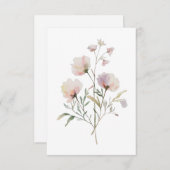 Soft Botanica Bloemige Dankkaart Bedankkaart (Voorkant / Achterkant)