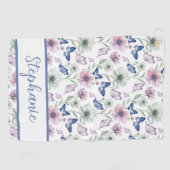 Soft Botanical Butterfly Golf Towel – Personalized Golfhanddoek (Horizontaal)