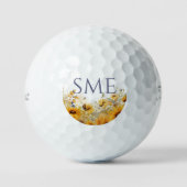 Soft Botanical Meadow Monogram – Golfer Gift Golfballen (Voorkant)