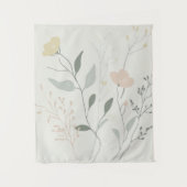 Soft Botanical – Minimal Pastel Wildflower Wandkleed (Voorkant)
