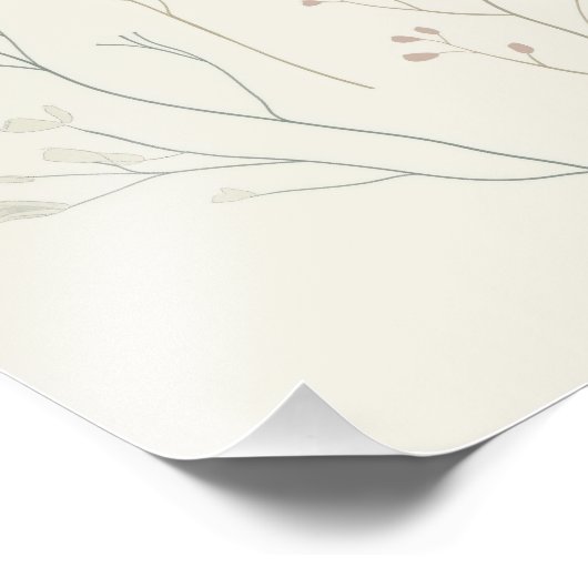 Soft Botanical Poster – Minimal Pastel Floral (Hoek)